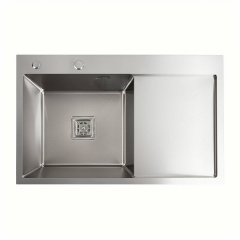 Мойка нержавейка Platinum Handmade 78х50B L два отверстия ,квадратный сифон 3.0/1.0 Ірпінь