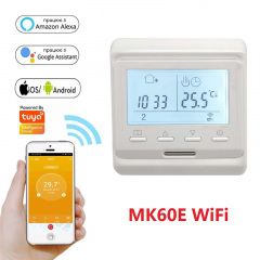 Wifi термостат для газового та електричного котла з LCD дисплеєм Minco Heat MK60L Білий (100863) Київ