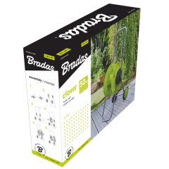 Котушка для шланга 1/2'' 50м CLOVER LIME LINE в кольоровій коробці Bradas Гуляйполе