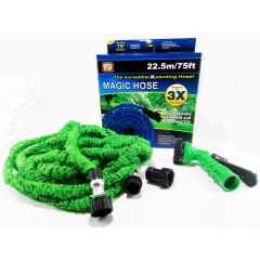 Шланг для поливу компактний розтягується MAGIC HOSE 22.5m/75ft Зелений Одеса