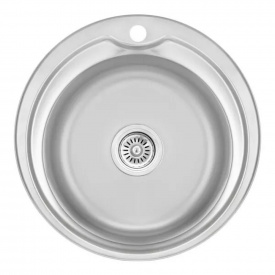 Кухонная мойка WEZER 510(06) Decor 510x180 мм с сифоном, круглая