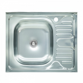 Мойка кухонная Platinum 6050 L (0,4/120 мм) с крылом, из нержавеющей стали