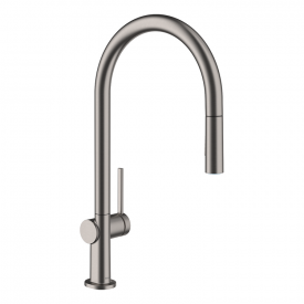 Смеситель для кухни Hansgrohe Talis M54 210 2jet с вытяжным изливом, Brushed Black Chrome (72800340)