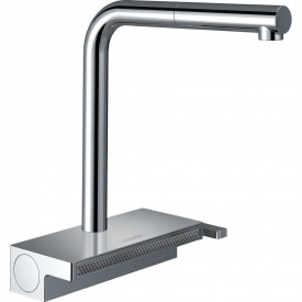 Смеситель кухонный Hansgrohe Aguno Select 250 2jet с вытяжным изливом Sbox, хром (73830000)