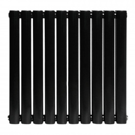 Горизонтальный дизайнерский радиатор отопления ARTTIDESIGN Rimini II G 10/550/590/50 черный матовый