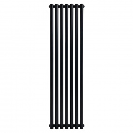 Вертикальный дизайнерский радиатор отопления ARTTIDESIGN Matera 7/1800/413/50 чёрный матовый
