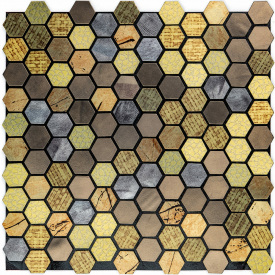 Самоклеюча алюмінієва плитка Sticker Wall 300х300х3 мм Різнокольоровий (SW-00001931)