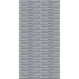 Самоклеюча 3D панель кладка срібло Sticker Wall 3080х700х5мм