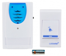 Беспроводной дверной звонок Luckarm Intelligent 8203 от батареек White-Blue