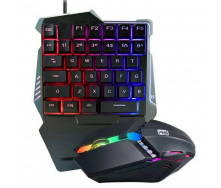 Набор игровой 2в1 клавиатура и мышка с подсветкой RGB CNV 198I G506 Black