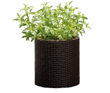 Горшок для цветов Keter 7 л Cylinder Planter Small коричневый