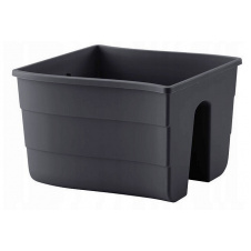 Горшок балконный для поручней WAVE 11 л антрацит Form-Plastic