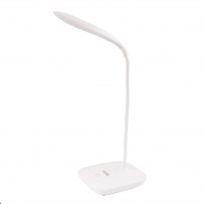Лампа настольная сенсорный включатель MASTERTOOL 125х100х350 мм COB LED 3 режима USB 3xAA ABS White (94-0815)