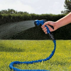 Шланг садовый поливочный Magic hose Xhose 75 метров и насадка-распылитель синего цвета с мощным интенсивным распылением Чернигов
