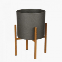 Кашпо Edelman Mica Decorations Era 23 см песочно-темно-серый 7.4 л Кам'янське