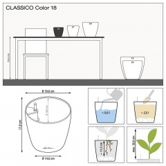 Вазон Lechuza Classico Color 18 серый 2.5 л Бердичів