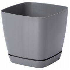 Горшок для цветов Toscana Kwadro-17 3,5 л серый Form-Plastic Геническ