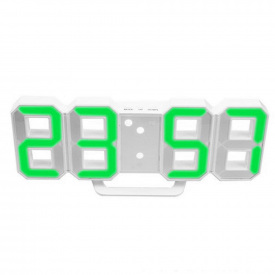 Часы настольные электронные RIAS LY-1089 LED с будильником и термометром Green Ligh White (3_02673)