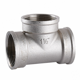 Тройник никелированный 1 1/2″ВР х 1 1/2″ВР х 1 1/2″ВР литейный A0207-1А(нк)