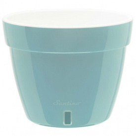 Горшок для цветов ASTI 2,5 л. ментолово-белый с автополивом Santino