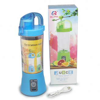 Фітнес блендер з поїлкою Qllipin Juice Smart Cup Fruits QL-602 380ml Блакитний