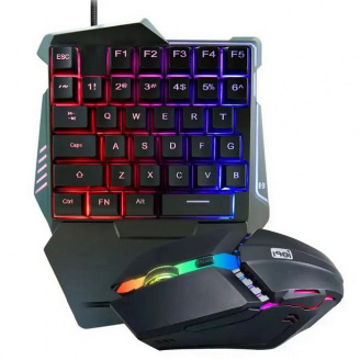 Набор игровой 2в1 клавиатура и мышка с подсветкой RGB CNV 198I G506 Black