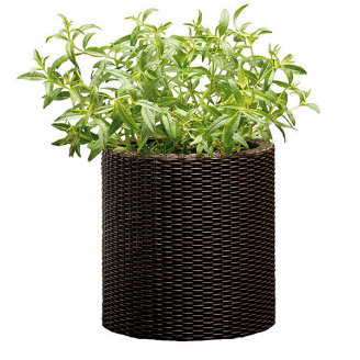 Горшок для цветов Keter 7 л Cylinder Planter Small коричневый