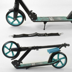 Самокат Best Scooter Wolf 49733 Складной, Амортизатор, Подножка (361649) Вишневе