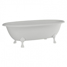 Ванна отдельностоящая глянцевая Amidicon Olimpia 180х90 белая из литого камня белые ножки