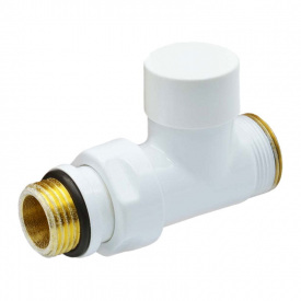 Кран отсекающий Carlo Poletti COMPACT 1/2″х24-19 прямой белый