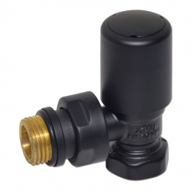 Кран радиаторный Carlo Poletti FIRST 1/2″ угловой BLACK MATTE