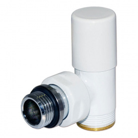 Кран радиаторный Carlo Poletti COMPACT 1/2″х24-19 угловой белый