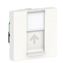 Одинарная компьютерная розетка Schneider Electric NU341118 RJ45 cat.5e UTP с полем для надписи 2М (белая) Полтава