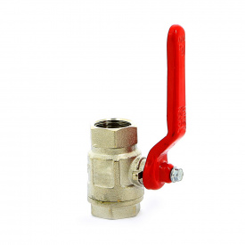 Кран шаровый для воды ITAP 1" внутренний- внутренний, красная ручка