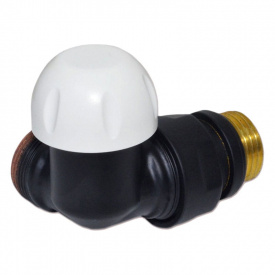 Термостатический клапан Сarlo Poletti FIRST CORNER трехосевой 1/2″х24-19 DX правый BLACK MATTE
