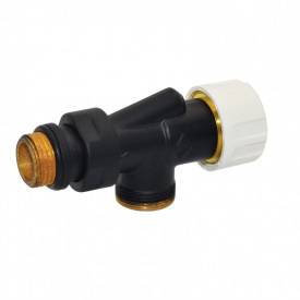 Термостатический клапан Carlo Poletti FIRST REVERSA 1/2″x24-19 реверсивный BLACK MATTE