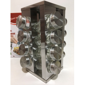 Набор для специй Benson BN-175 16 емкостей и вращающаяся подставка (111993)