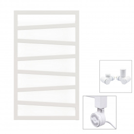 Рушникосушка комбінована Terma Zigzag 835x500 White, тен MOA + вентиль Integra