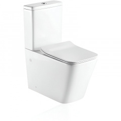 Компакт KOLLER POOL Kvadro унитаз напольный с сиденьем Soft-close и бачок (KR-0675-RC-C + KR-0675-RC-T) Запоріжжя