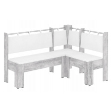 Кухонний куточок SnowSup-1 (шкірзам, білий + бетон, 150х110 см)