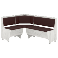 Кухонний куточок FjellFeast-1 (шкірзам, коричневий + крафт, 160х120 см) Курінь