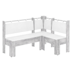 Кухонний куточок SnowSup-1 (шкірзам, білий + бетон, 150х110 см) Курінь