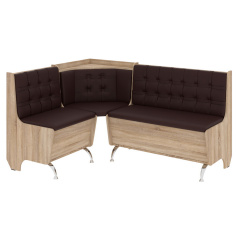 Кухонний куточок FeastFit-1 (шкірзам, коричневий + сонома, 160х120 см) Киев