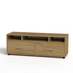 Тумба під ТВ Компаніт Плазма 1200x430x380 мм колір дсп дуб-краф-золотий Прилуки