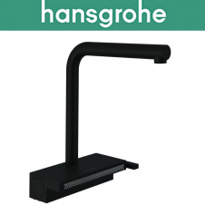 Смеситель Hansgrohe (art 73830670) Aquno Select M81 для кухни с вытяжным изливом, 2jet, sBox, черный матовый