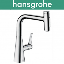 Смеситель Hansgrohe (art 73822000) для кухни Metris Select M71 240 2jet, с выдвижным душем