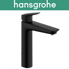 Смеситель Hansgrohe (art 71091670) для раковины однорычажный, без сливного набору, Logis 190, Чёрный мат