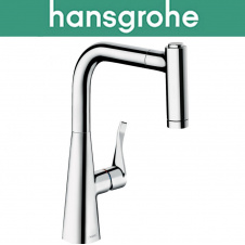 Смеситель Hansgrohe (art 73823000) для кухни, с вытяжным душем Eco 220 2jet, sBox