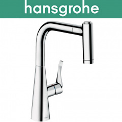 Смеситель Hansgrohe (art 73823000) для кухни, с вытяжным душем Eco 220 2jet, sBox Токмак