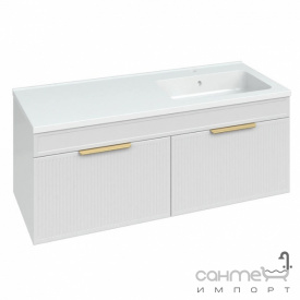 Подвесная тумба с раковиной Mirater Адель Родео R 120 белая